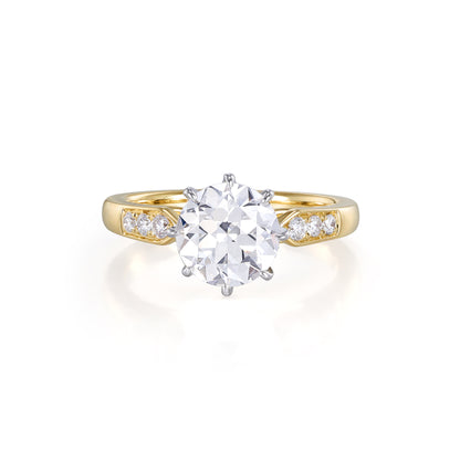 Carmine-Old European Cut Lab Grown Diamond Engagement Ring