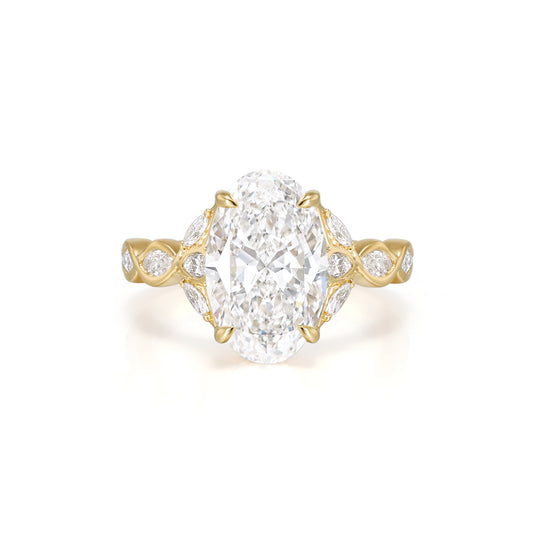 Brynn-Oval Cut Lab Grown Diamond Vine Engagement Ring
