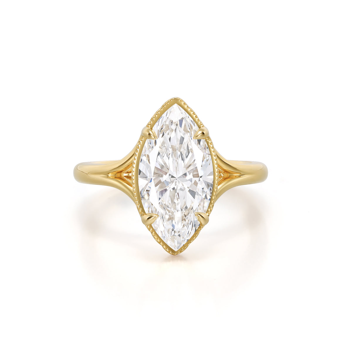 Claire-Marquise Cut Lab Grown Diamond Engagement Ring