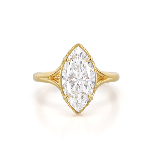 Claire-Marquise Cut Lab Grown Diamond Engagement Ring