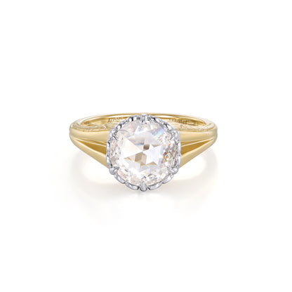 Santi-Round Rose Cut Lab Grown Diamond Engagement Ring