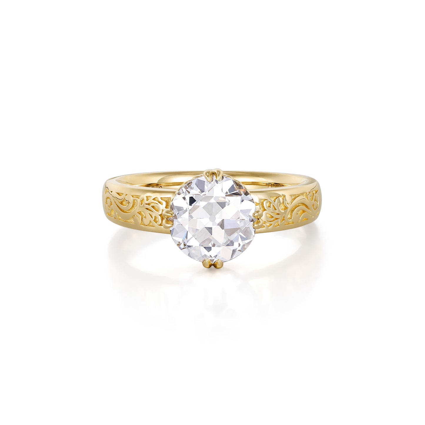 Clarion-Old European Cut Lab Grown Diamond Engagement Ring