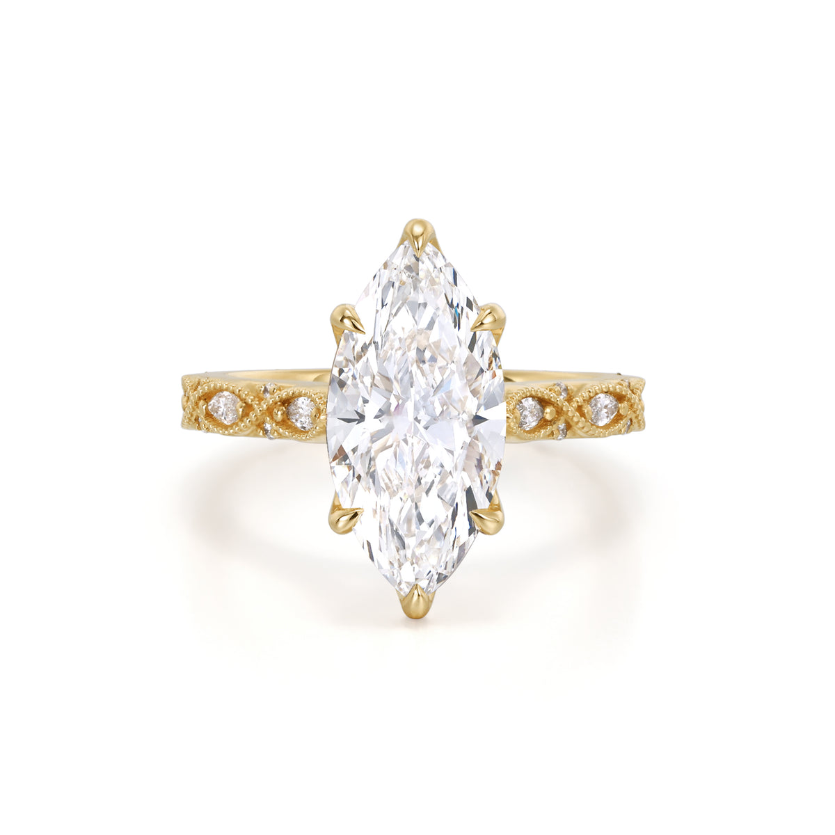 Lottie-Marquise Cut Lab Grown Diamant Pinky Ring