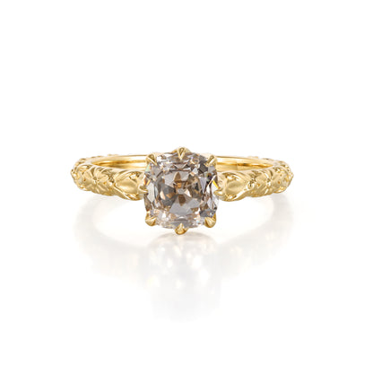 Ada-Champagne Old Mine Cut Lab Grown Diamond Engagement Ring