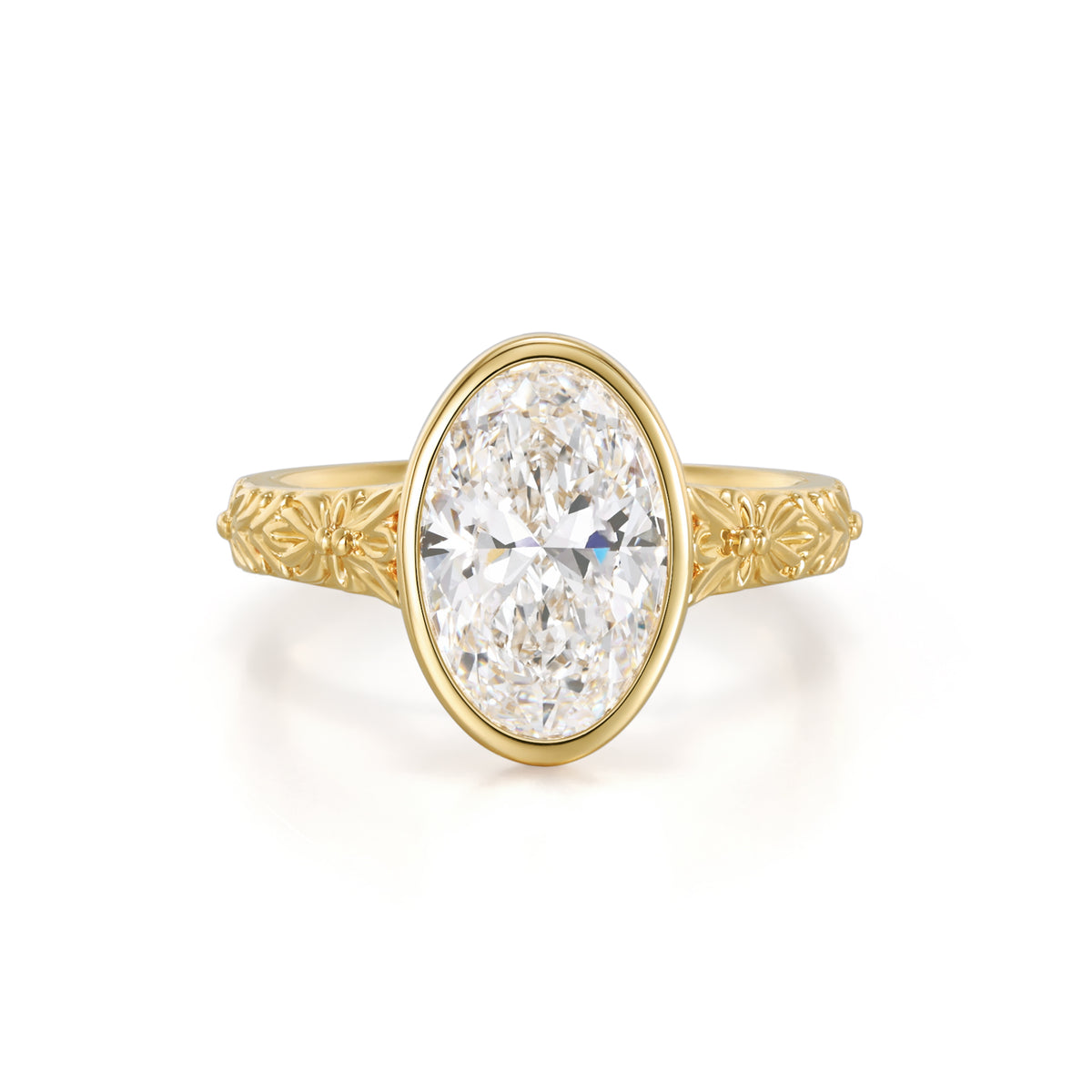 Nyla-Oval cut Lab Grown Diamond Ring