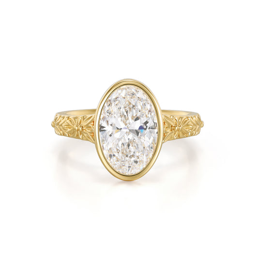 Nyla-Oval cut Lab Grown Diamond Ring