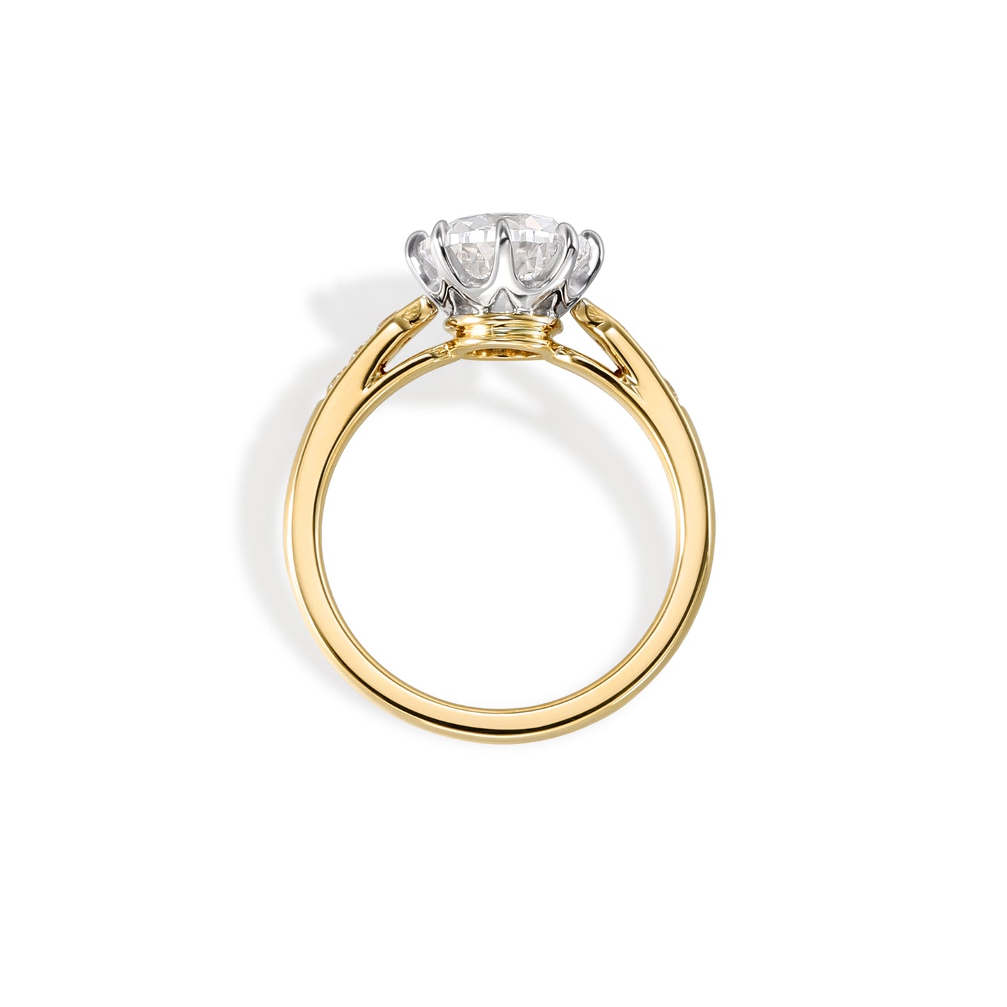 Carmine-Old European Cut Lab Grown Diamond Engagement Ring
