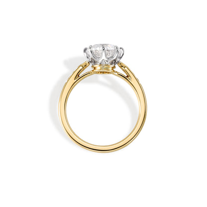 Carmine-Old European Cut Lab Grown Diamond Engagement Ring