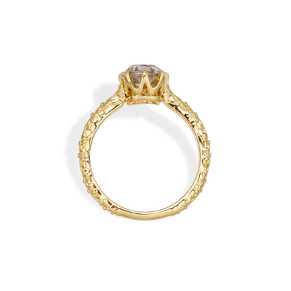 Ada-Champagne Old Mine Cut Lab Grown Diamond Engagement Ring