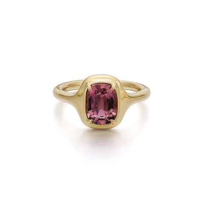 Ellie-Cushion Cut Light Pink Tourmaline Gemstone Ring