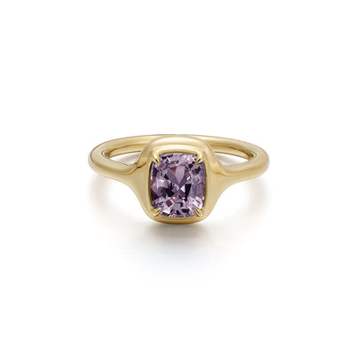 Ellie-Cushion Cut Violet Spinel Gemstone Ring