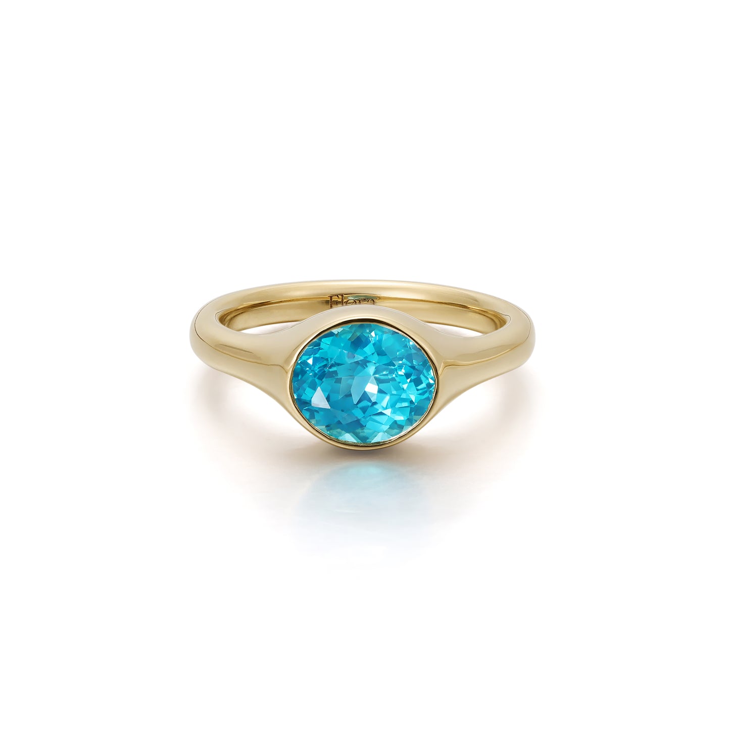 Juno-Oval Cut Lab Grown Paraiba Gemstone Ring