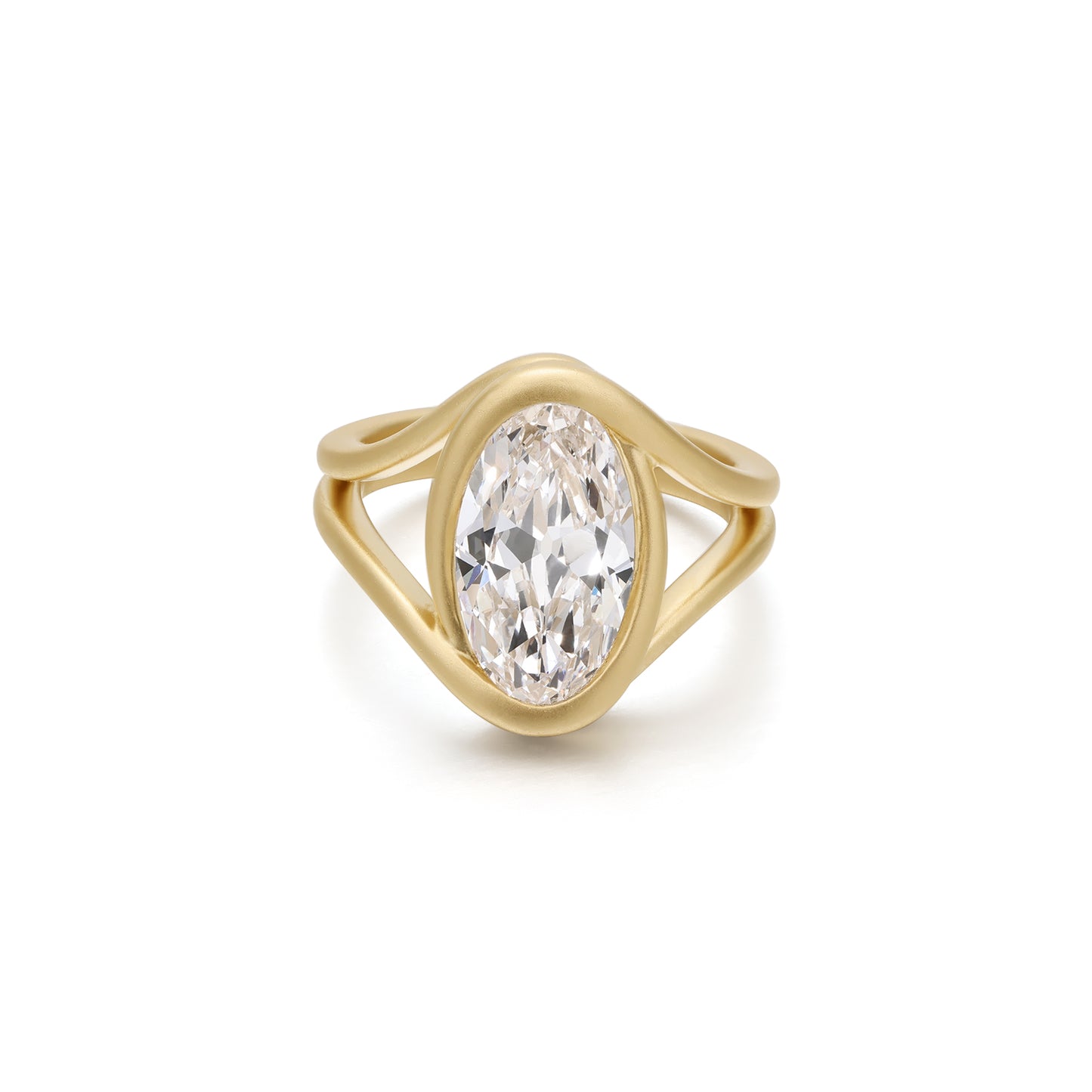 Celeste-Moval Cut Lab Grown Diamond Engagement Ring