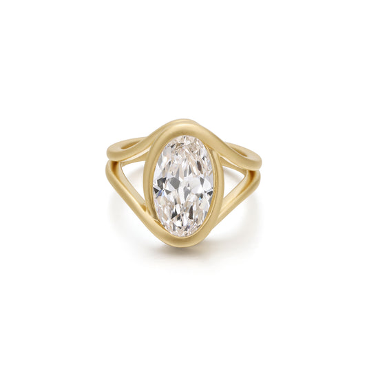 Celeste-Moval Cut Lab Grown Diamond Engagement Ring