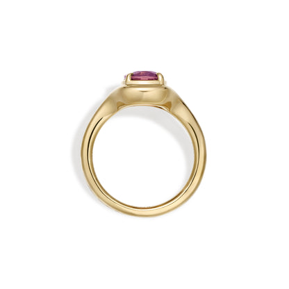 Ellie-Cushion Cut Light Pink Tourmaline Gemstone Ring