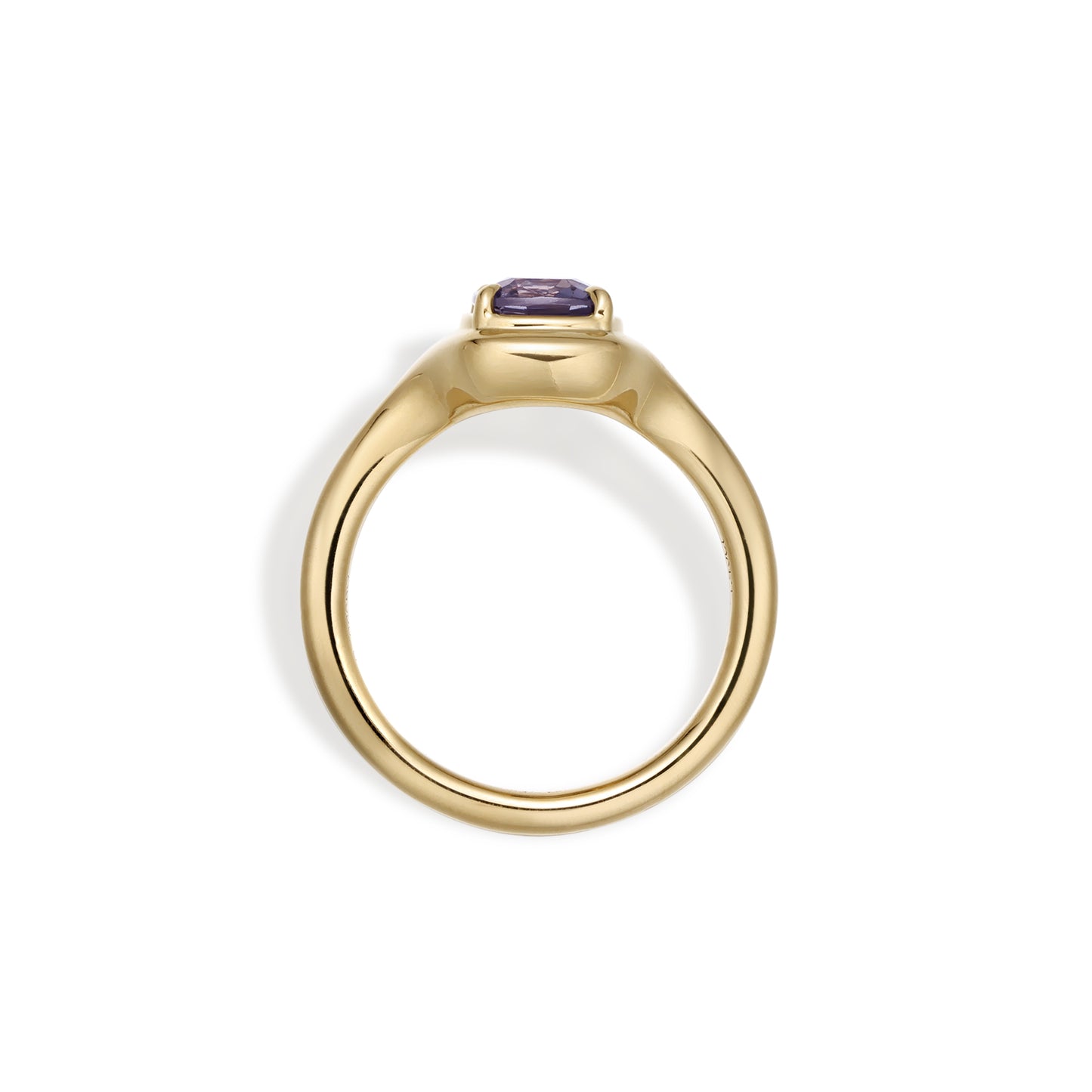 Ellie-Cushion Cut Violet Spinel Gemstone Ring