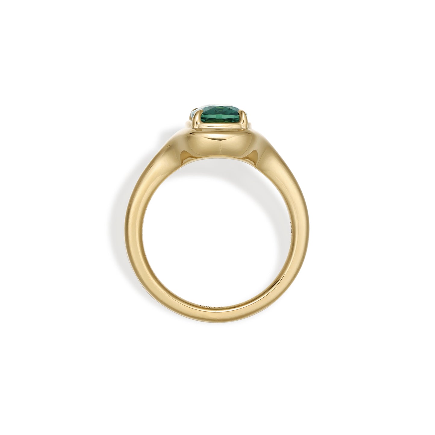 Ellie-Cushion Cut Green Tourmaline Gemstone Ring