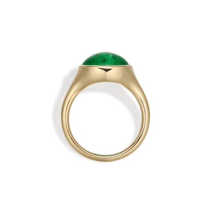 Juno-Oval Cut Lab Grown Emerald Gemstone Ring