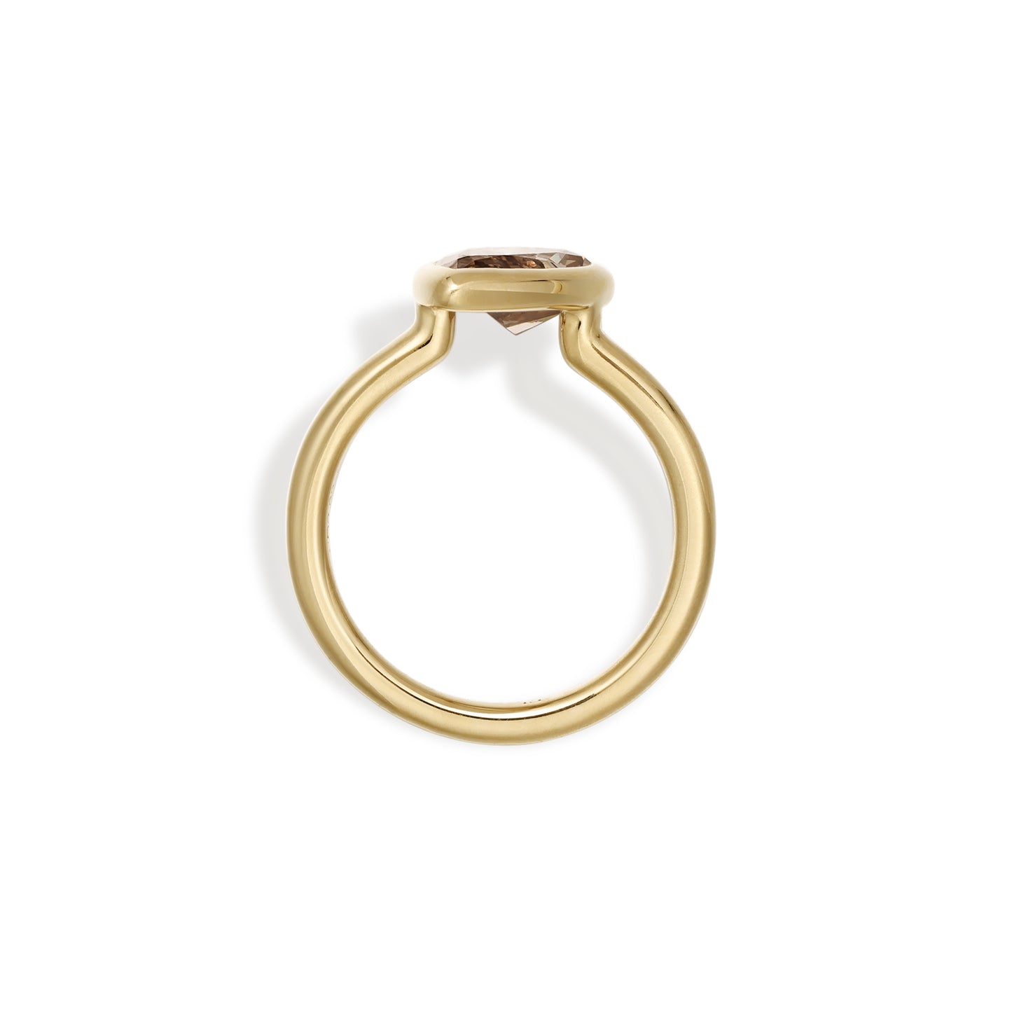 Kira-Champagne Pear Lab Grown Diamond Engagement Ring