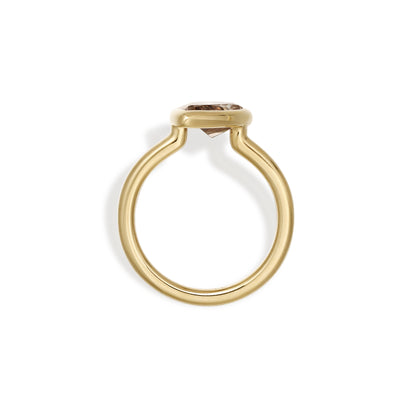 Kira-Champagne Pear Lab Grown Diamond Engagement Ring