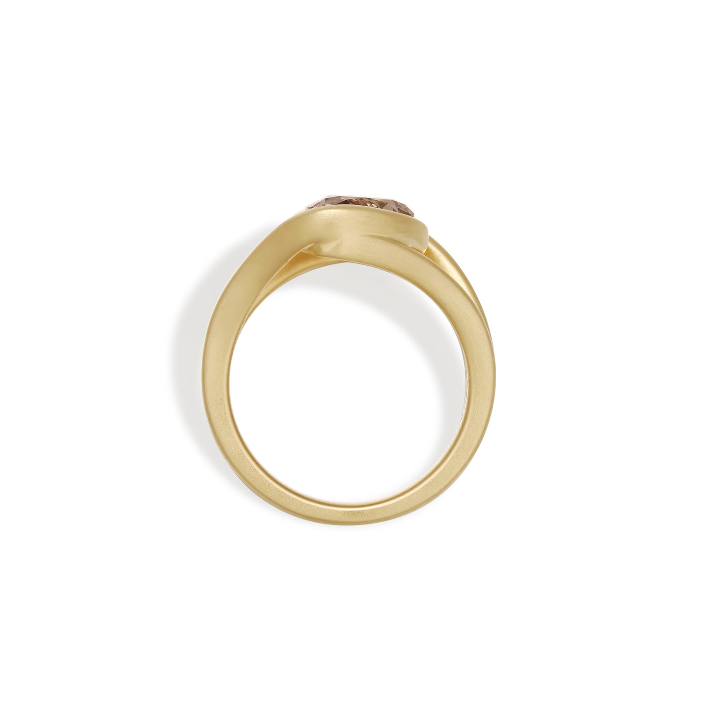 Celeste-Champagne Pear Lab Grown Diamond Engagement Ring