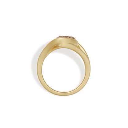 Celeste-Champagne Pear Lab Grown Diamond Engagement Ring