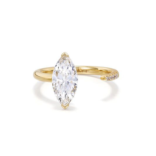 Lottie-Marquise Cut Lab Grown Diamond Ring Open Band