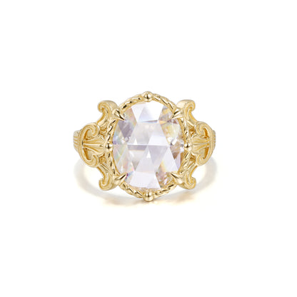 Lark-Oval Rose Cut Lab Grown Diamond Engagement Ring