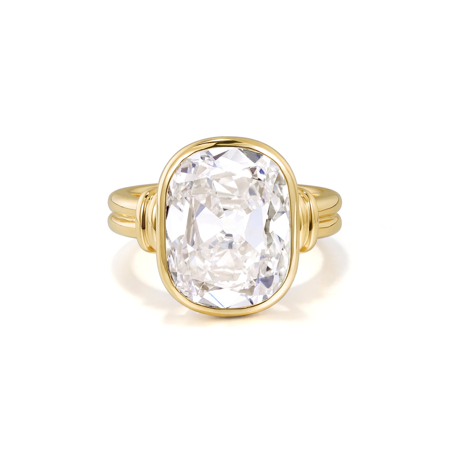 Lyra-Old Mine Cut Lab Grown Diamond Engagement Ring