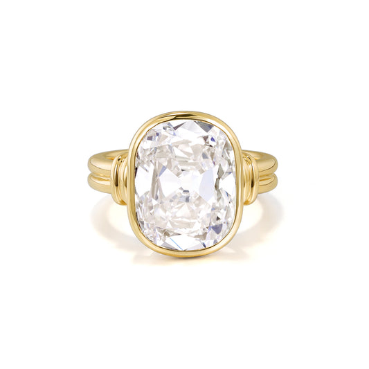 Lyra-Old Mine Cut Lab Grown Diamond Engagement Ring