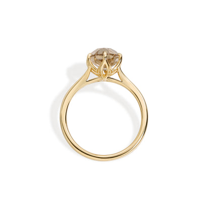 Farro-Champagne Old Mine Oval Lab Grown Diamond Ring