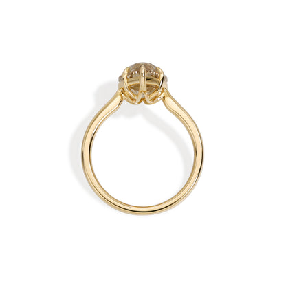 Jasper-Champagne Old Mine Pear Lab Grown Diamond Engagement Ring