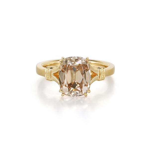 Henley-Champagne Old Mine Cushion Lab Grown Diamond Ring