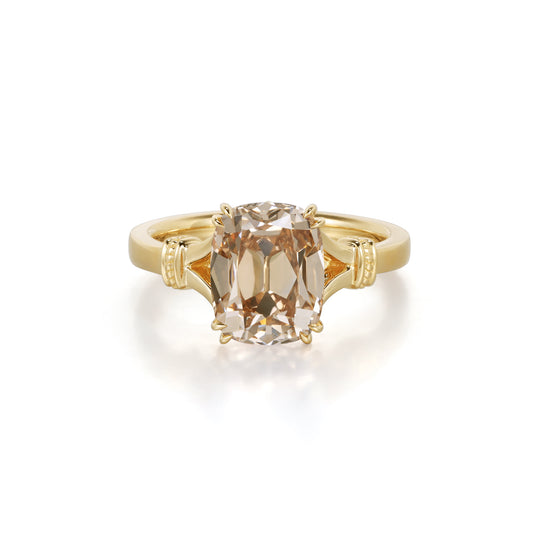 Henley-Champagne Old Mine Cushion Lab Grown Diamond Ring