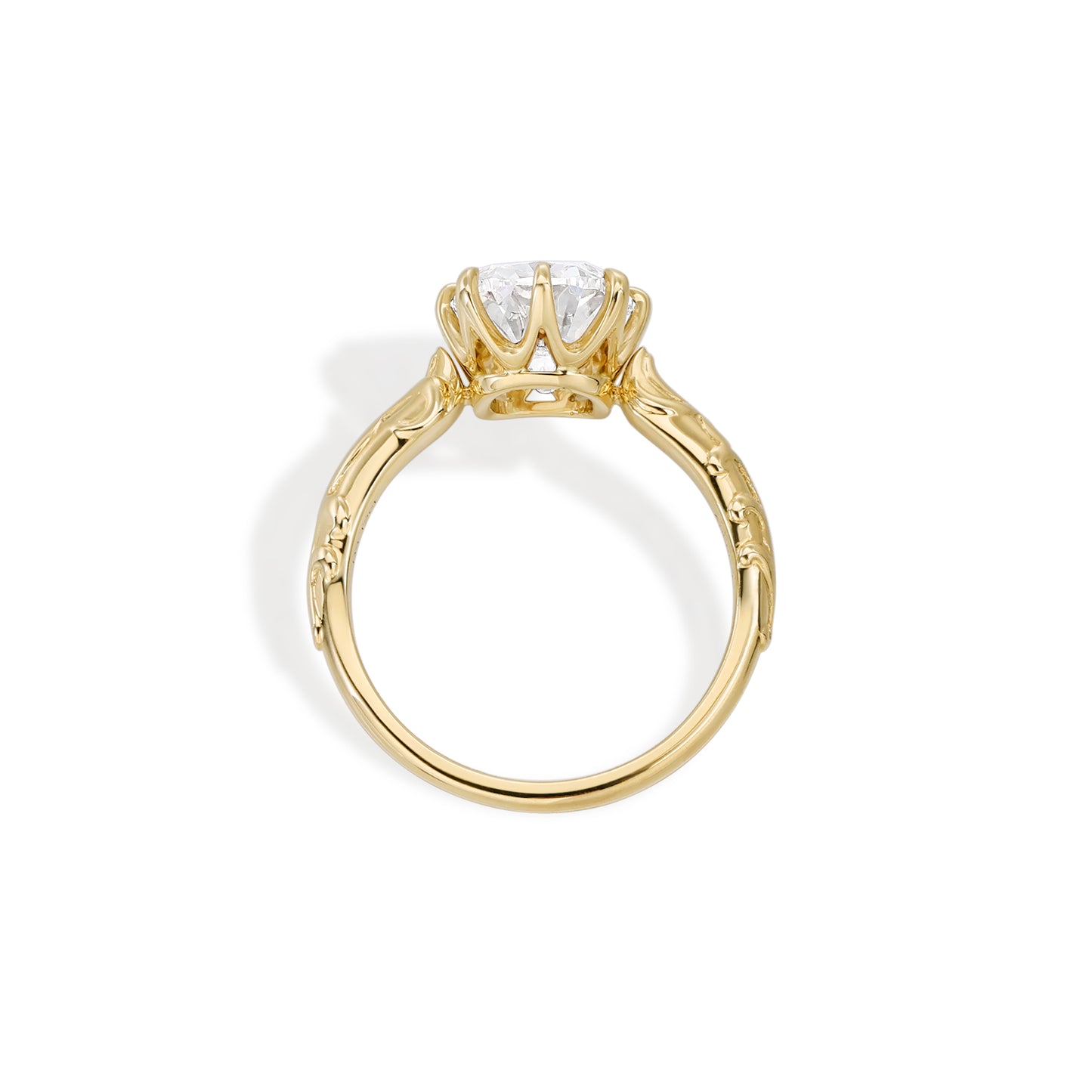 Vale-3.12ct Old Mine Cut Lab Grown Diamond Engagement Ring