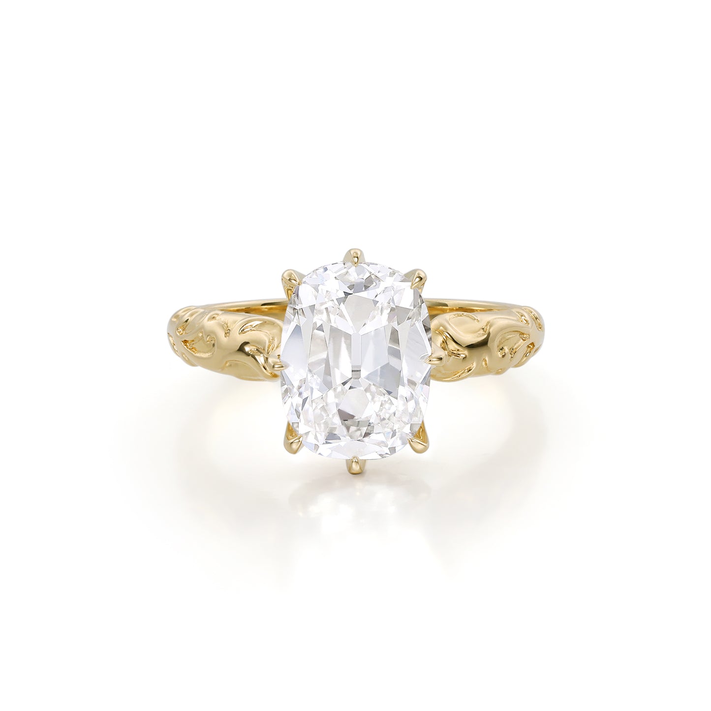 Vale-3.12ct Old Mine Cut Lab Grown Diamond Engagement Ring