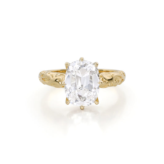 Vale-Old Mine Cut Lab Grown Diamond Engagement Ring