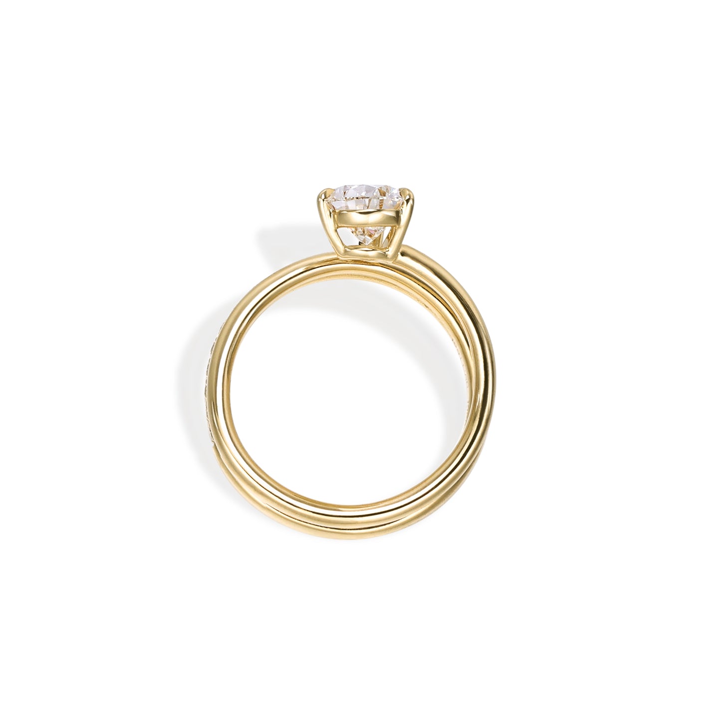 Compass-Pear Cut Lab Grown Diamond Pinky Ring