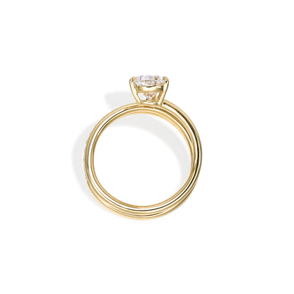 Compass-Pear Cut Lab Grown Diamond Pinky Ring