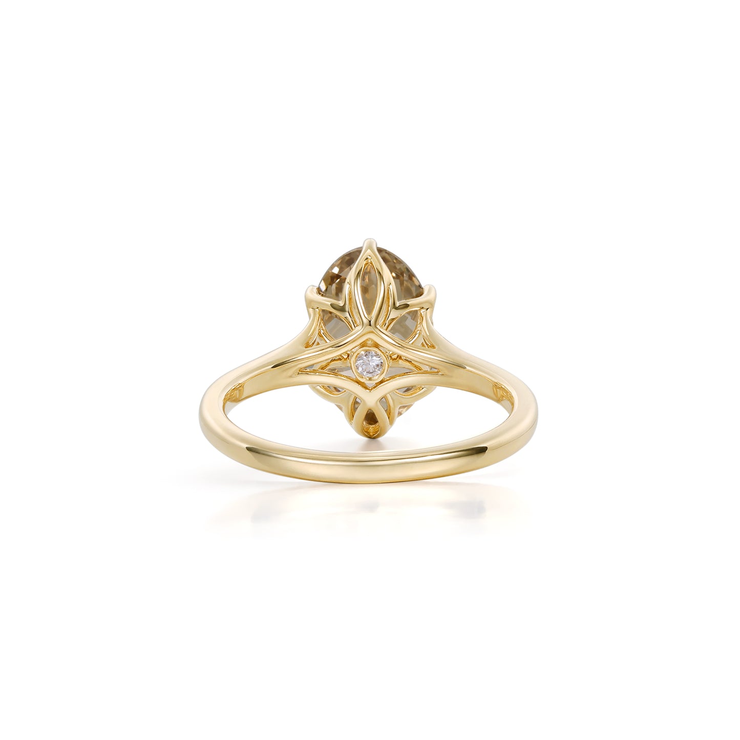 Farro-Champagne Old Mine Oval Lab Grown Diamond Ring