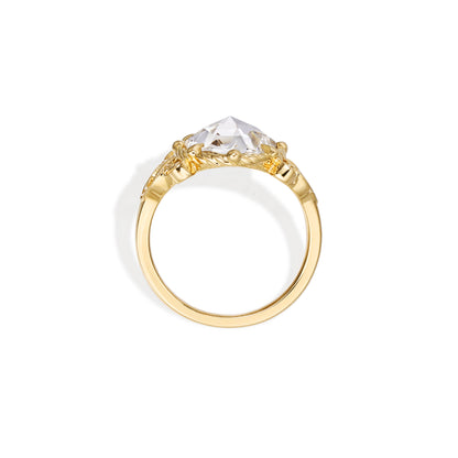 Lark-Oval Rose Cut Lab Grown Diamond Engagement Ring