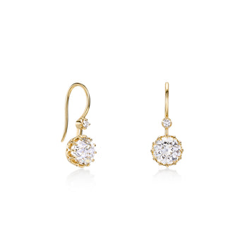 Old European Cut Diamond Drop Earrings