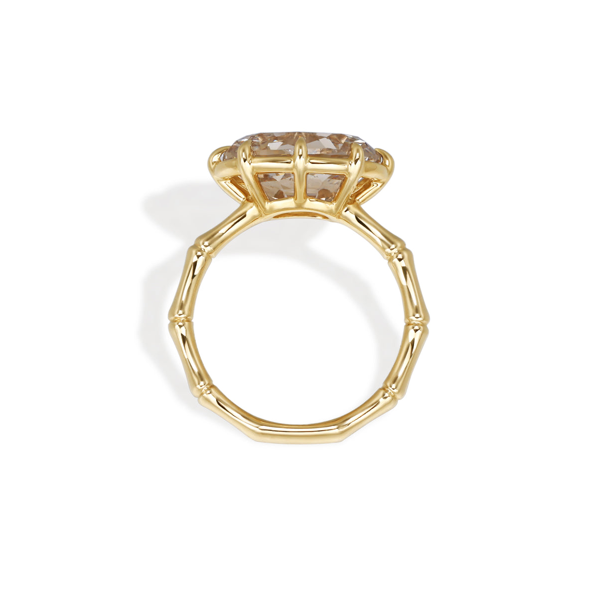 Rowan-Champagne Old Mine Oval Lab Grown Diamond Ring 2