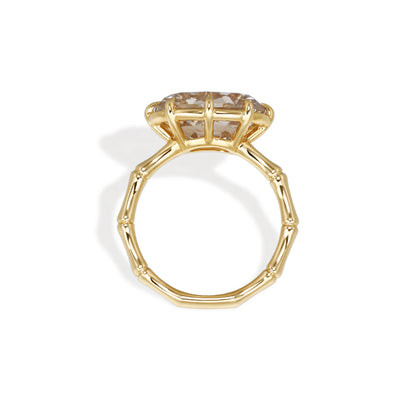 Rowan-Champagne Old Mine Oval Lab Grown Diamond Ring 2