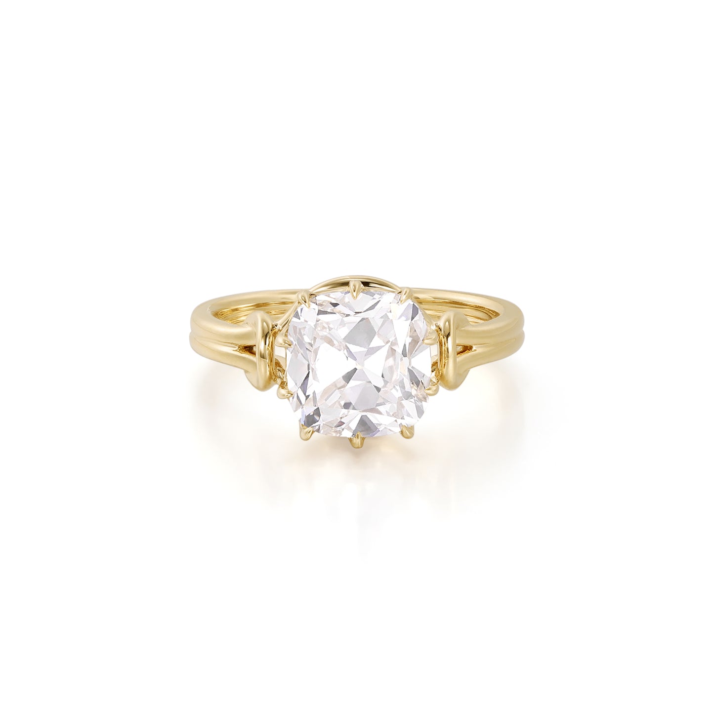 Lea-Old Mine Cut Lab Grown Diamond Engagement Ring