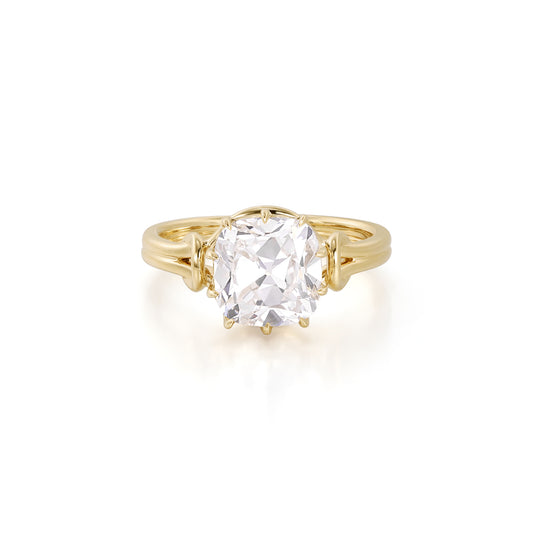 Lea-Old Mine Cut Lab Grown Diamond Engagement Ring