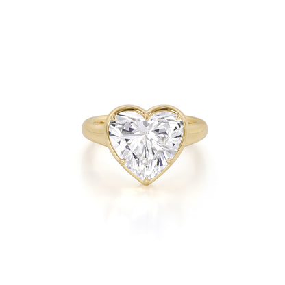 Arden-Heart Cut Lab Grown Diamond Engagement Ring featuring a heart cut diamond in a gold setting.