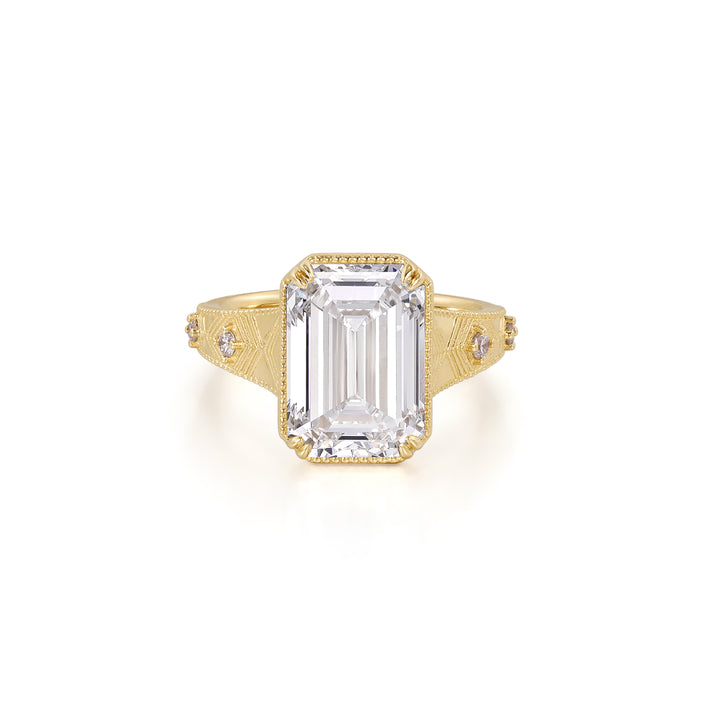 Aurelia-Emerald Cut Lab Grown Diamond Engagement Ring