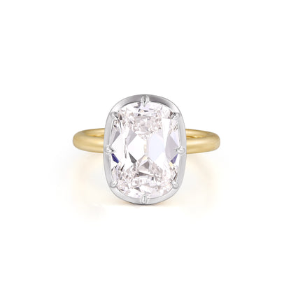 Lena-Old Mine Cushion Cut Lab Grown Diamond Engagement Ring featuring an elongated old mine cushion cut diamond.