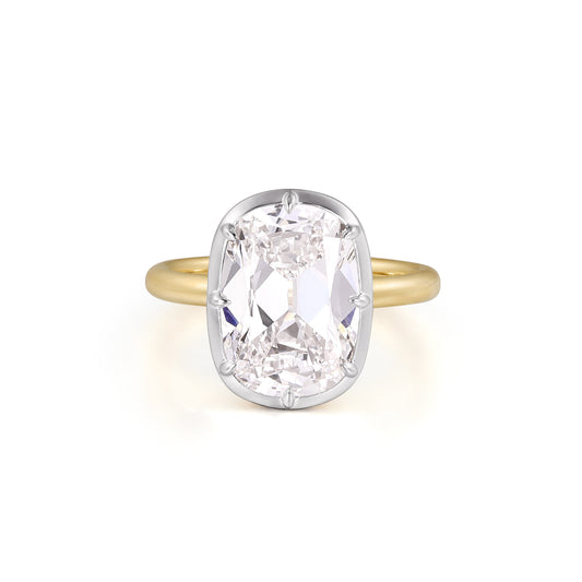 Lena-Old Mine Cushion Cut Lab Grown Diamond Engagement Ring